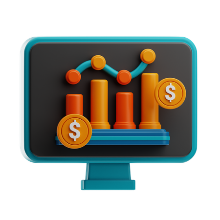 Diagramme d'investissement  3D Icon