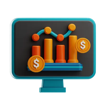 Diagramme d'investissement  3D Icon