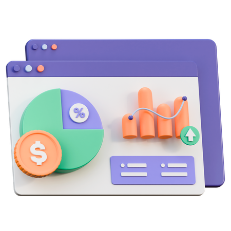 Diagramme d'investissement  3D Icon