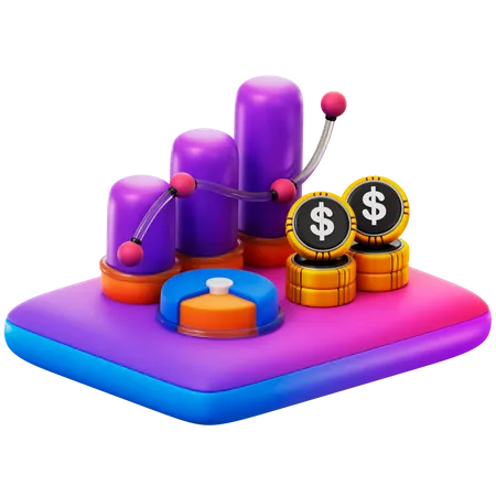 Diagramme d'investissement  3D Icon