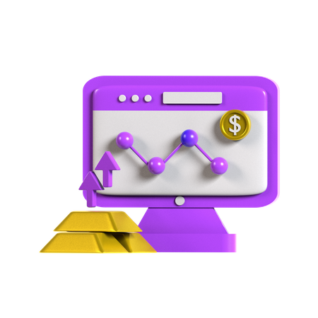 Diagramme d'investissement  3D Icon