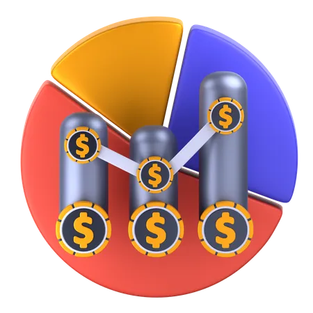 Diagramme d'investissement  3D Icon