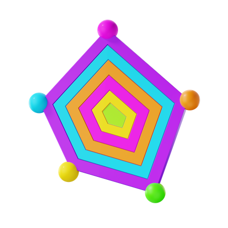 Diagramme hexagonal  3D Icon