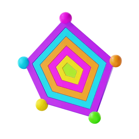 Diagramme hexagonal  3D Icon