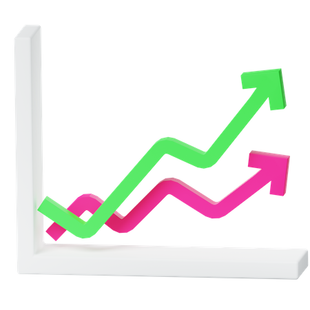 Ligne de diagramme  3D Icon