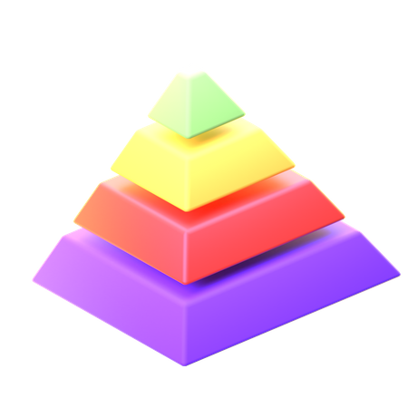 Diagramme pyramidal  3D Icon