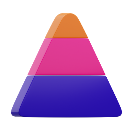 Diagramme pyramidal  3D Icon