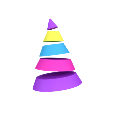 Diagramme pyramidal  3D Icon