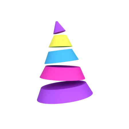 Diagramme pyramidal  3D Icon