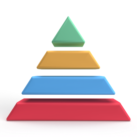 Diagramme pyramidal  3D Icon