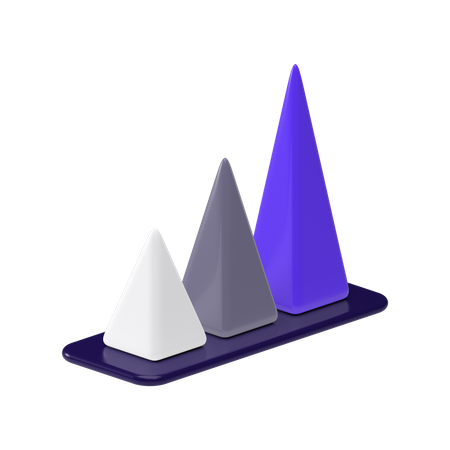 Diagramme pyramidal  3D Illustration