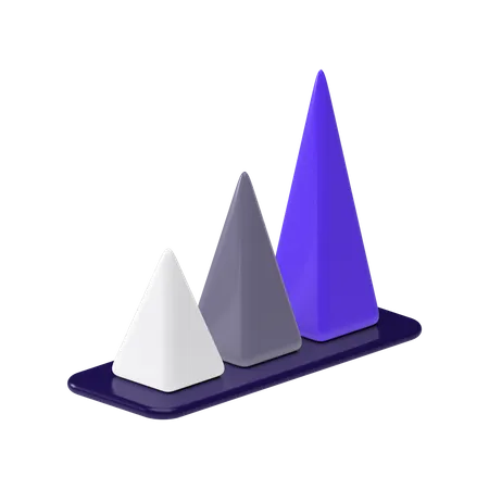 Diagramme pyramidal  3D Illustration