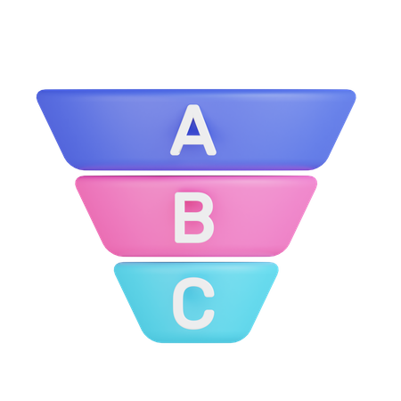 Diagramme pyramidal  3D Illustration