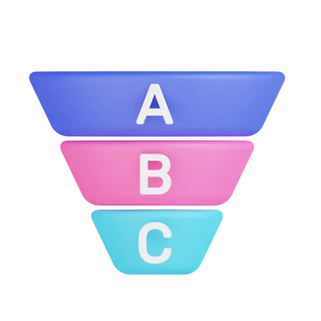 Diagramme pyramidal  3D Illustration