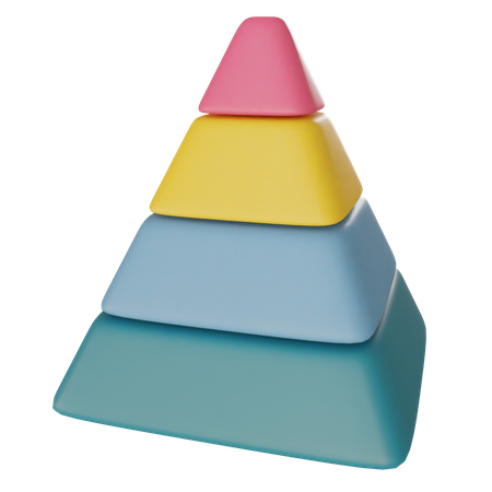 Diagramme pyramidal  3D Illustration