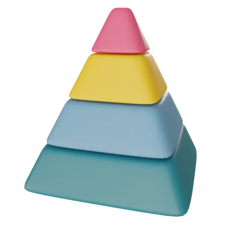 Diagramme pyramidal  3D Illustration