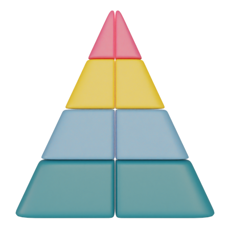 Diagramme pyramidal  3D Illustration