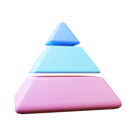 Diagramme pyramidal  3D Illustration