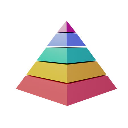 Diagramme pyramidal  3D Illustration