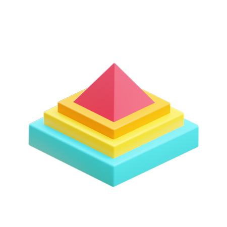 Diagramme pyramidal  3D Illustration