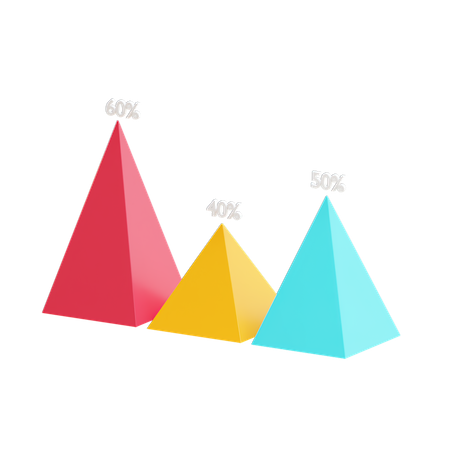 Diagramme pyramidal  3D Illustration