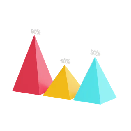 Diagramme pyramidal  3D Illustration