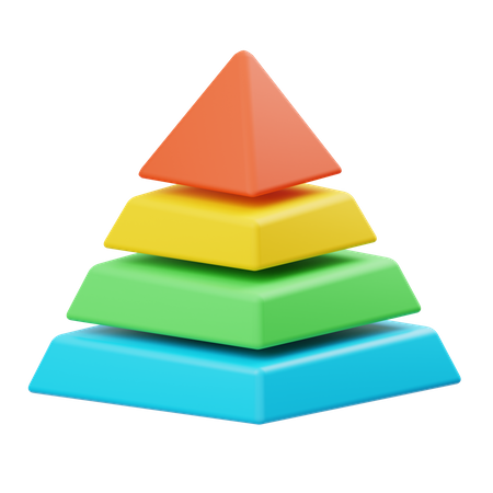 Diagramme pyramidal  3D Illustration