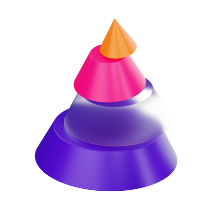 Diagramme pyramidal  3D Icon