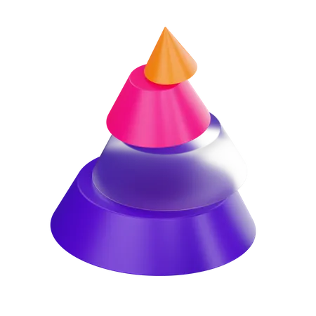 Diagramme pyramidal  3D Icon