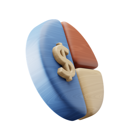 Diagramme circulaire financier  3D Icon