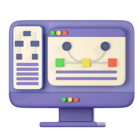 Diagramme Web  3D Icon