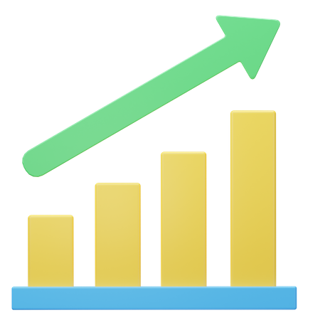 Diagrammwachstum  3D Icon