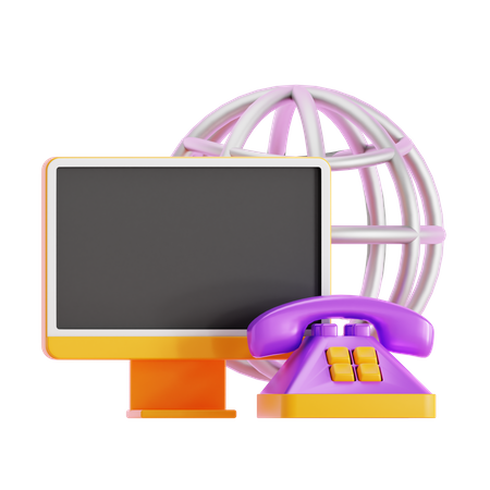 Dial Up Connection  3D Icon