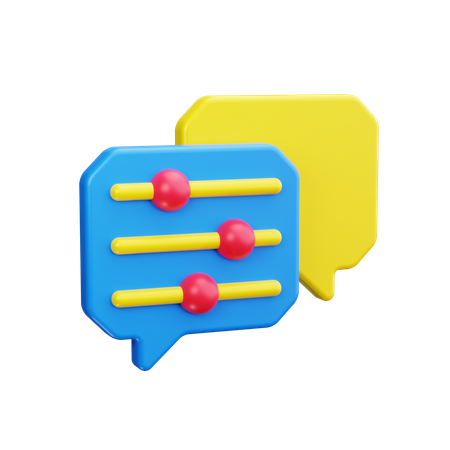 Dialog Box  3D Icon