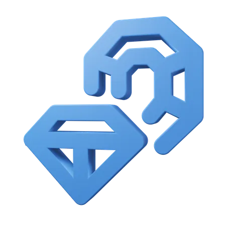 Diamant  3D Icon