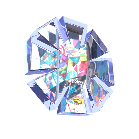 Diamant abstrakt form  3D Icon