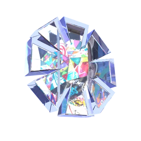 Diamant abstrakt form  3D Icon