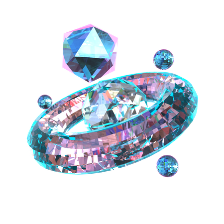 Diamant abstrakt form  3D Icon