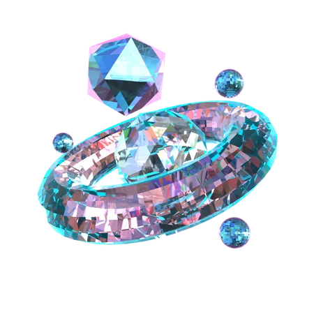 Diamant abstrakt form  3D Icon