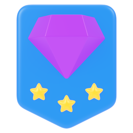 Diamant-Abzeichen  3D Icon