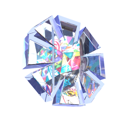 Forme abstraite de diamant  3D Icon