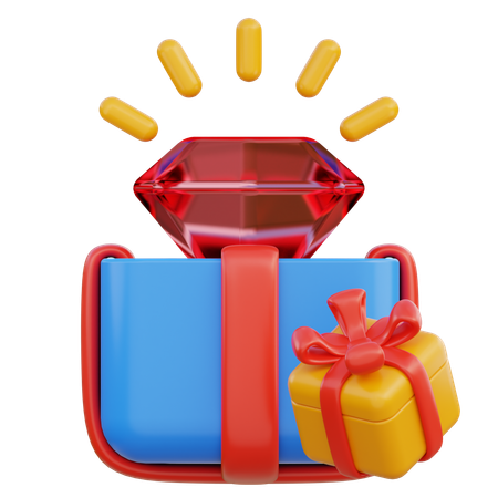 Diamant-Geschenk  3D Icon