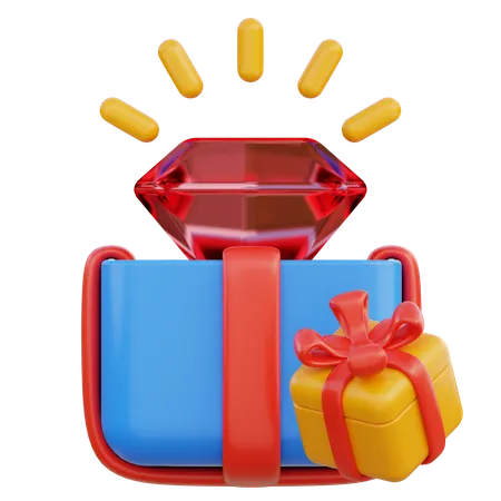 Diamant-Geschenk  3D Icon