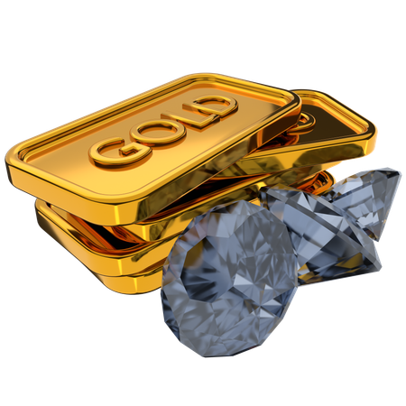 Diamantgold  3D Icon