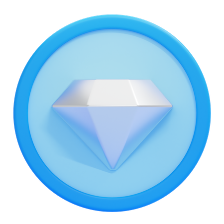 Diamantmünze  3D Icon