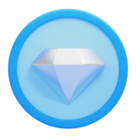 Diamantmünze  3D Icon