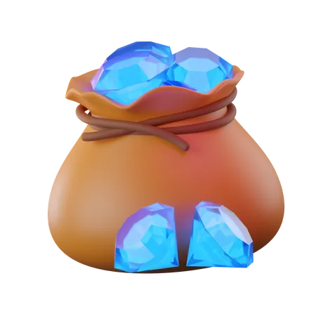 Diamantsack  3D Icon