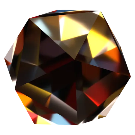 Forme abstraite en verre de diamant  3D Icon