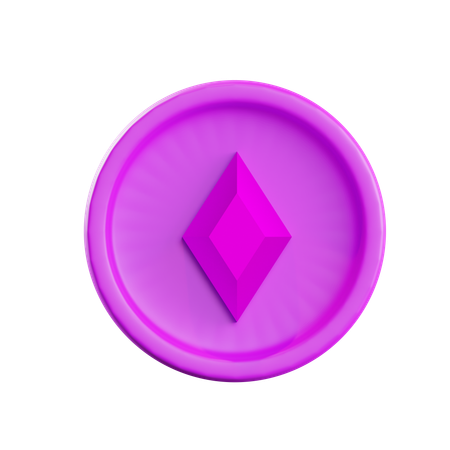 Diamante roxo  3D Icon