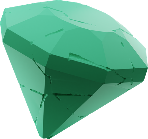 Diamante verde  3D Icon